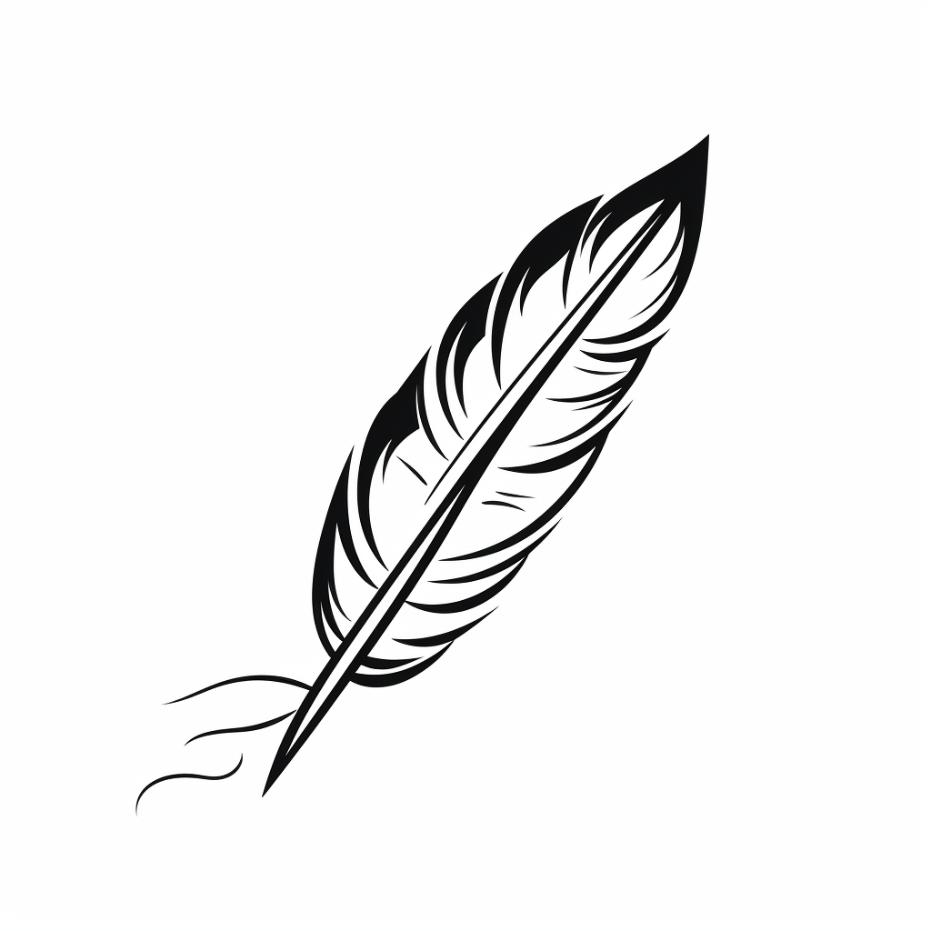 The Black Feather Quill Signifying Writing Icon