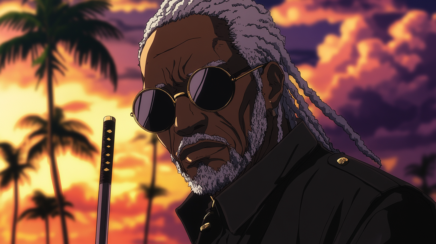 The Blind Jamaican Samurai at Sunset