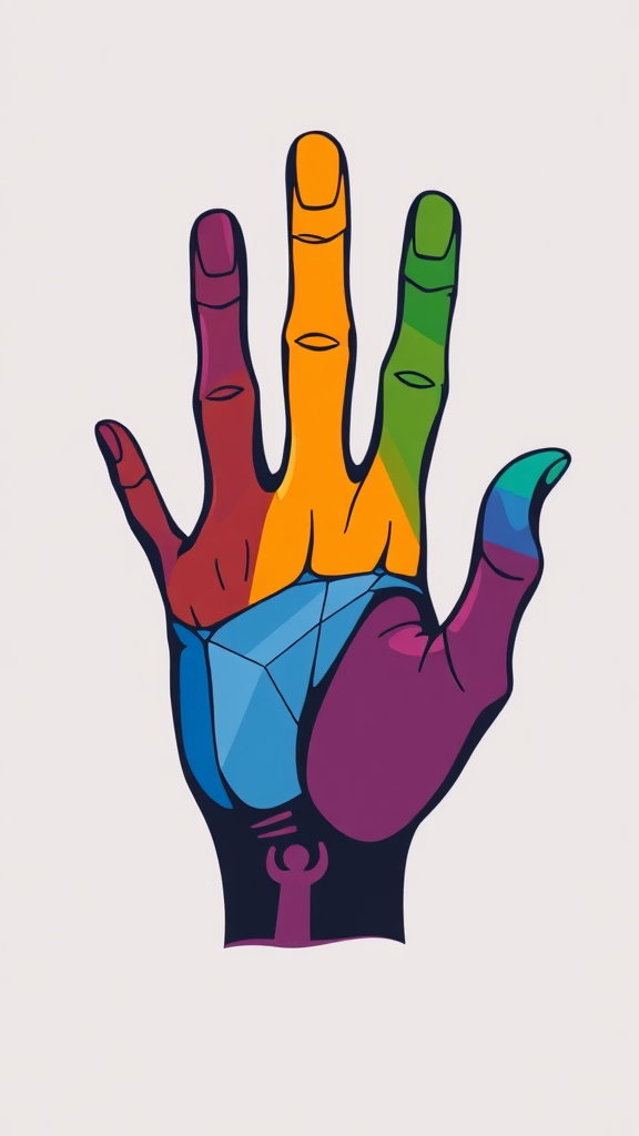 The Colorful Hand Logo