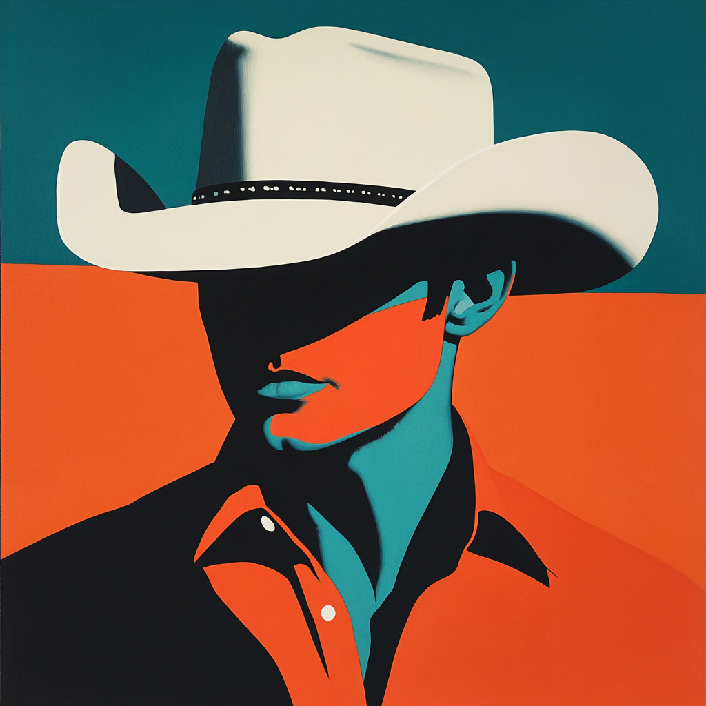 The Cowboy in Bold, High-Contrast Ault Style