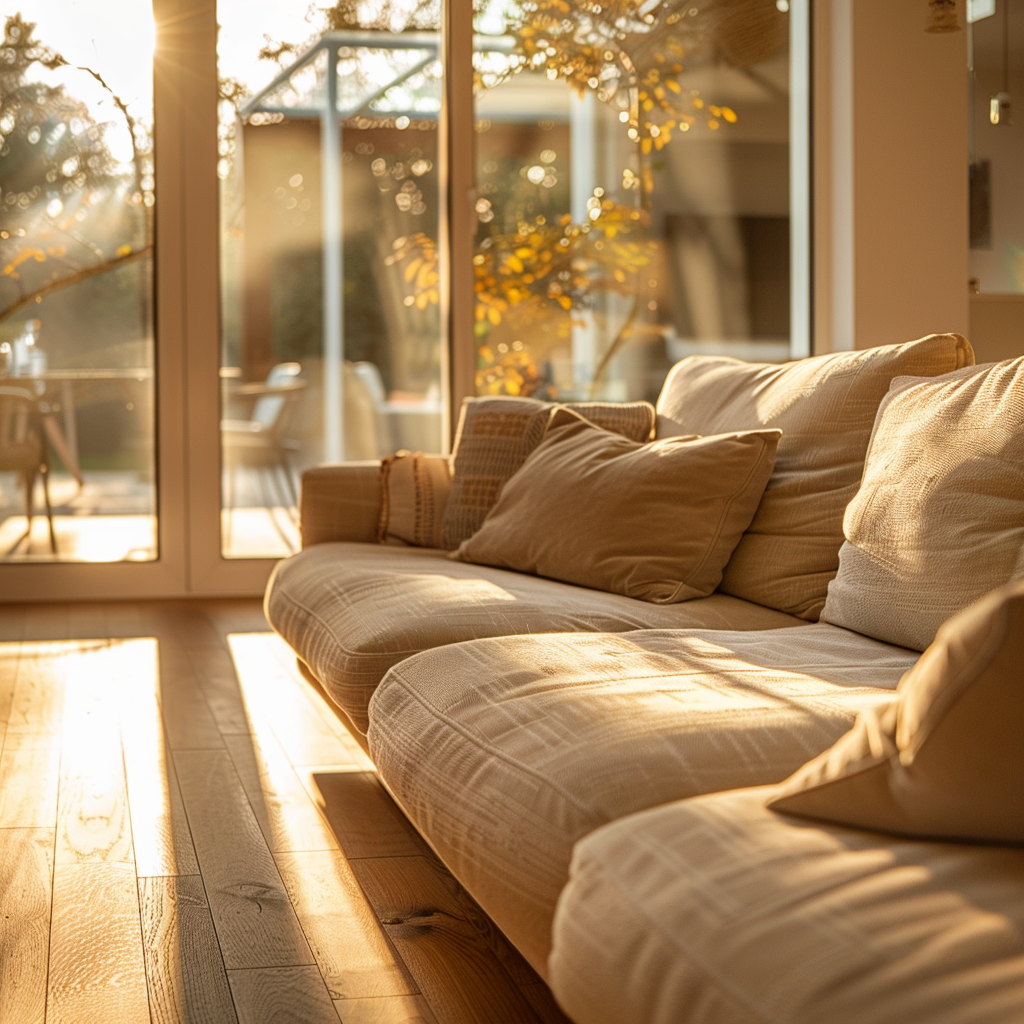 The Cozy Modern Living Room at Golden Hour