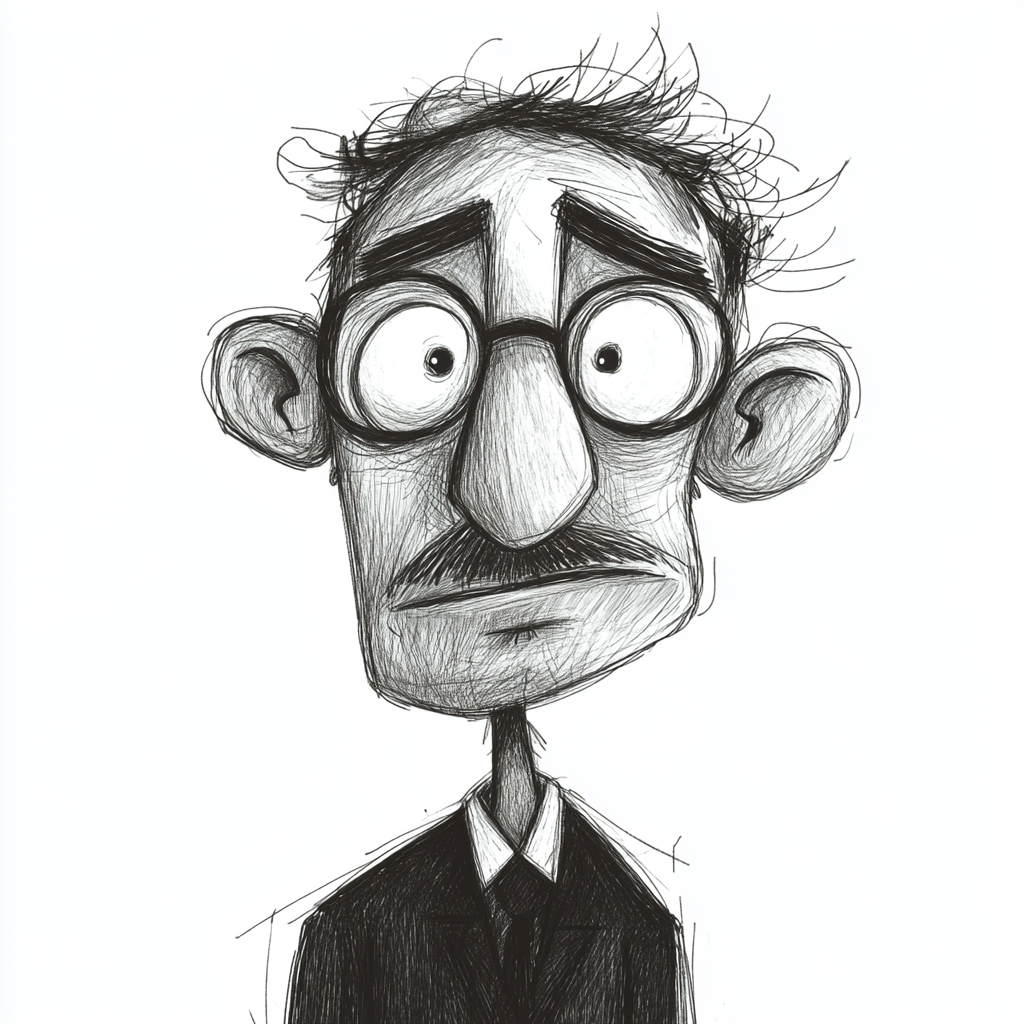 The Crazy Professor Man: A Whimsical Portrait