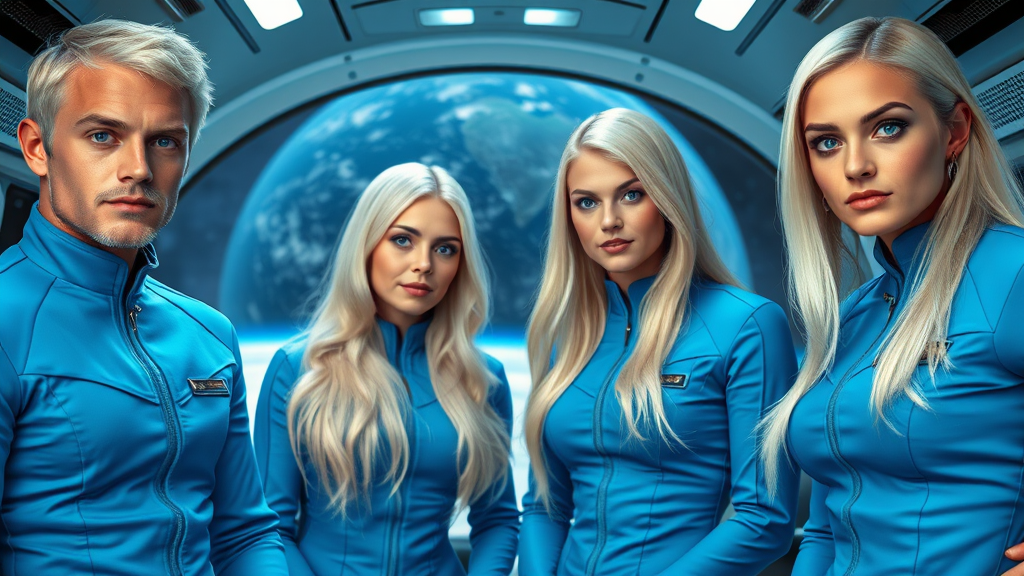 The Crew: Blue-Eyed Youths on Starship Orbiting Earth