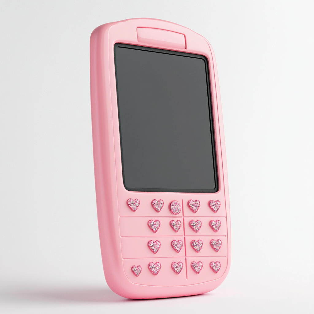 The Cute Pink Retro Mobile Phone