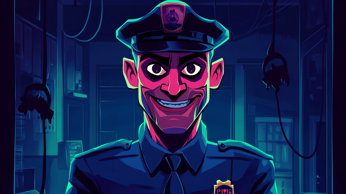 The Deceptive Policeman: Portrait of Authority and Mischievousness