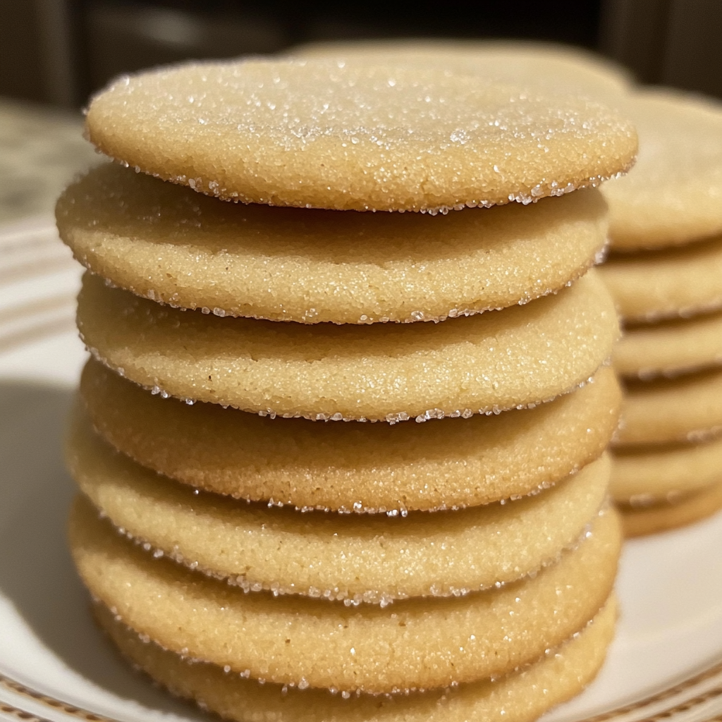 The Delicate Golden-Yellow Sugar Cookies Stack