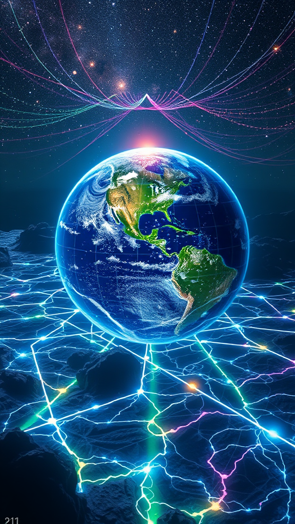 The Earth's Energy Running Through Crystalline Grid