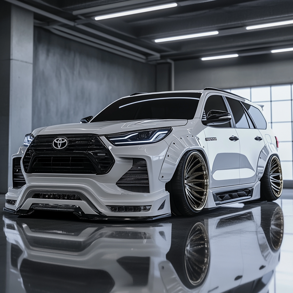 The Elegant 2025 Toyota Fortuner in White Garage