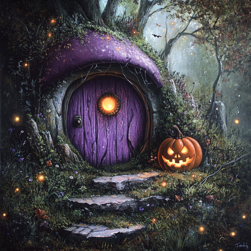 The Enchanted Forest with Purple Door