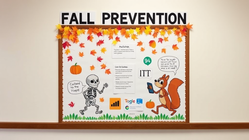 The Fall Prevention Bulletin Board Highlights Autumn Safety