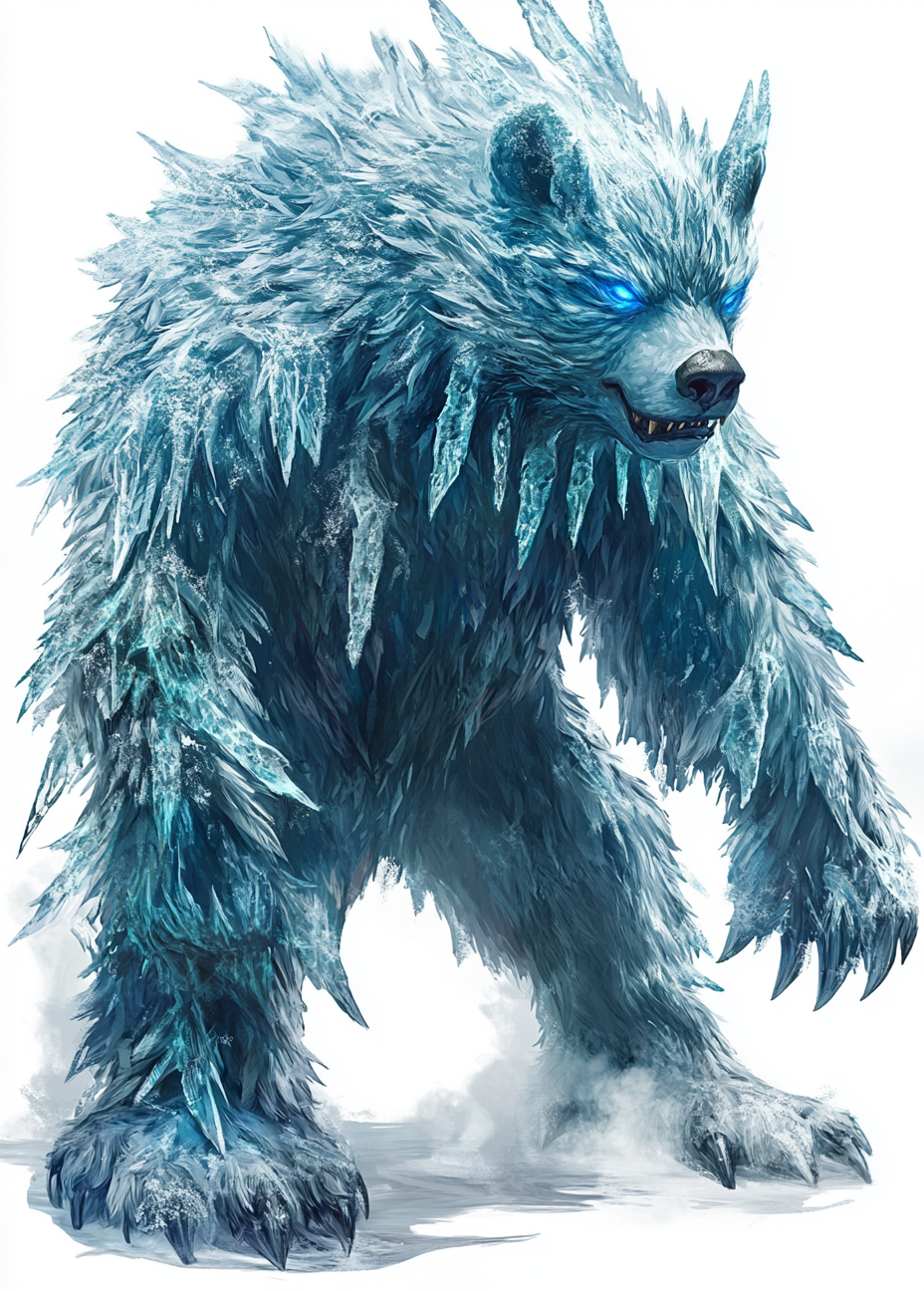 The Frostmire: A Bear-Like Beast in Winter Fantasy