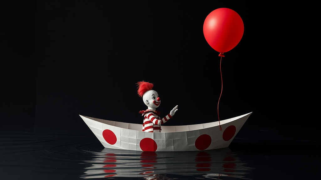 The Full-Body Art of It Clown with Balloon