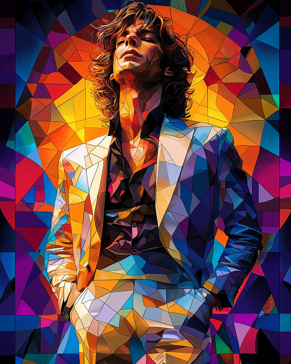 The Geometric Vector Art of Mick Jagger