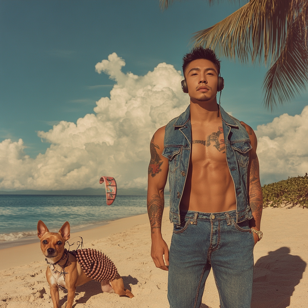 The Handsome Young Man on Boracay Beach