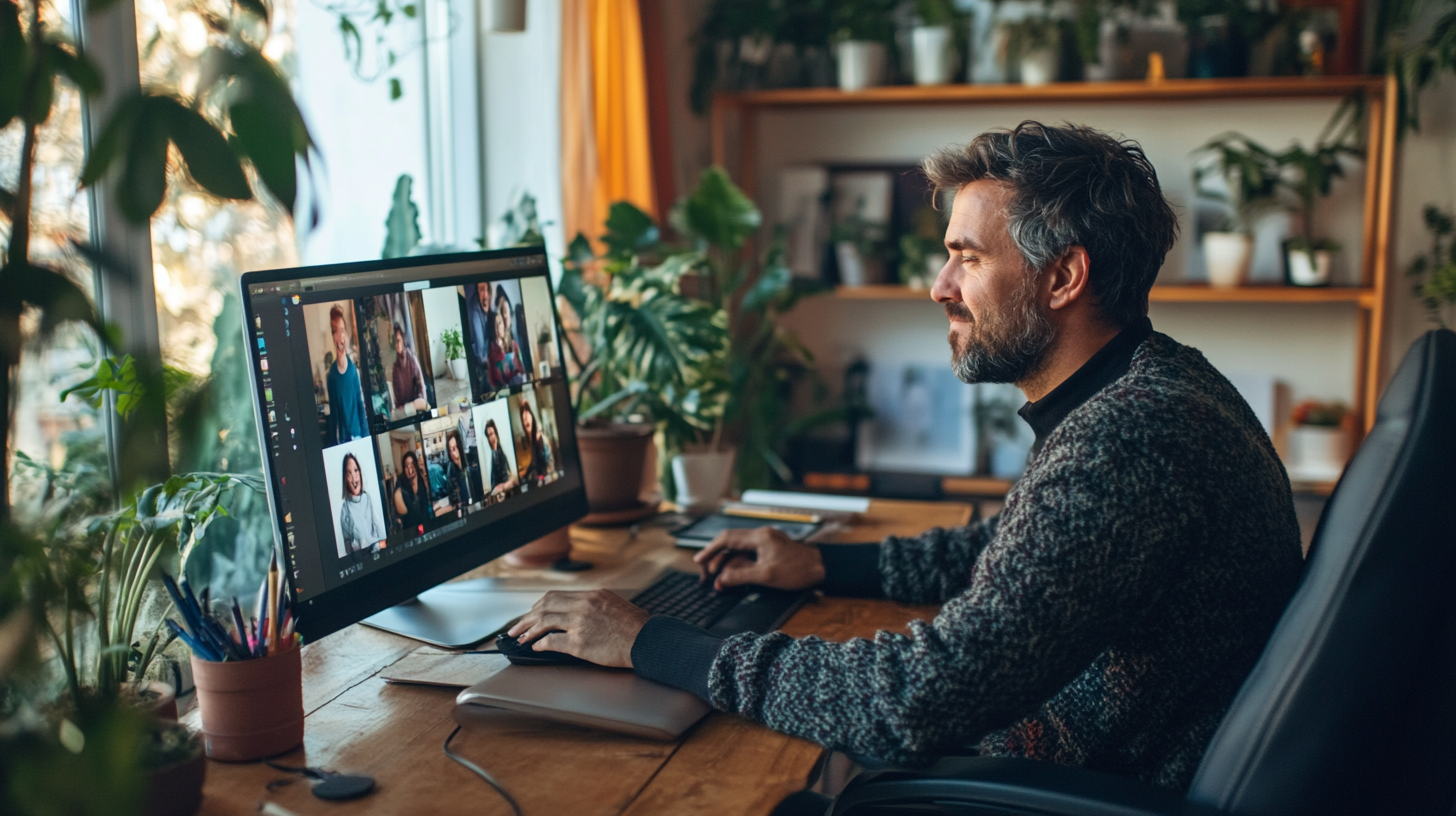 The Happy Teacher's Morning Video Call at Home