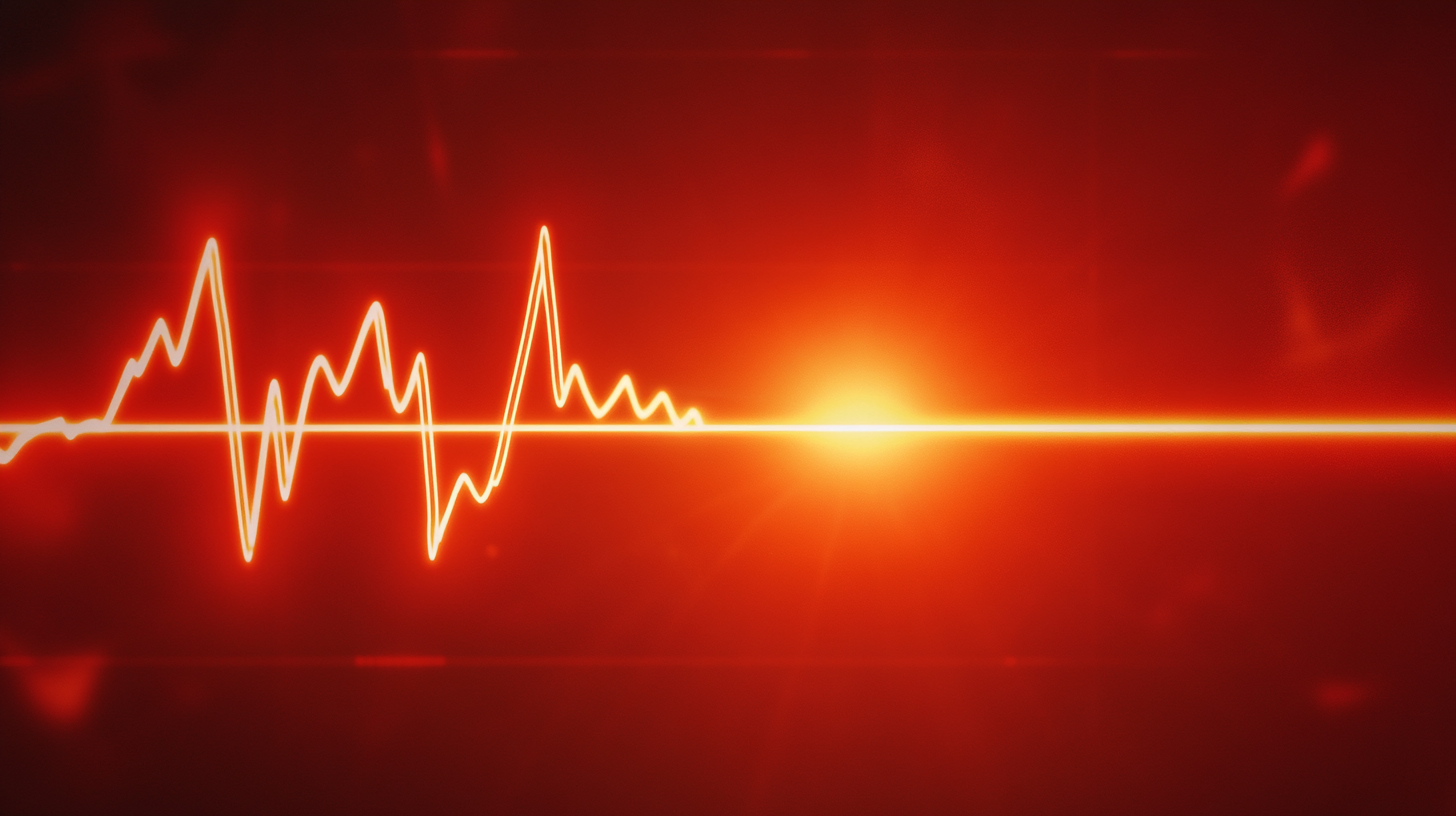 The Heartbeat Monitor with Red Background