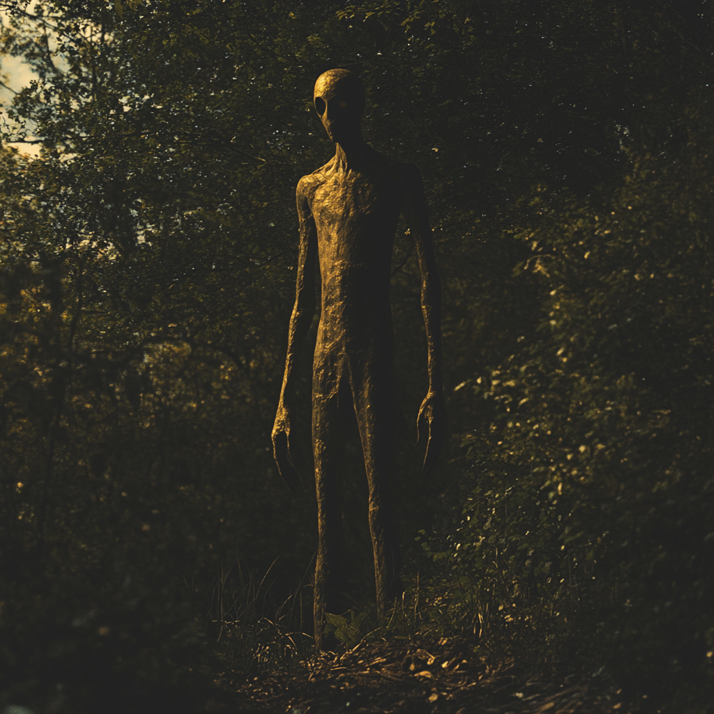 The Hollow Man in a Dark, Dense Forest Night