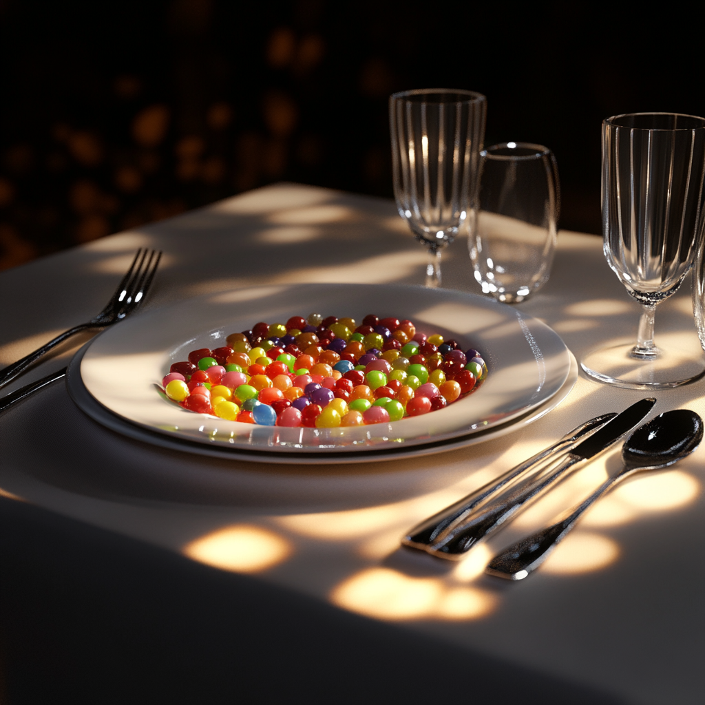 The Jelly Bean Table Setting in Sunlight