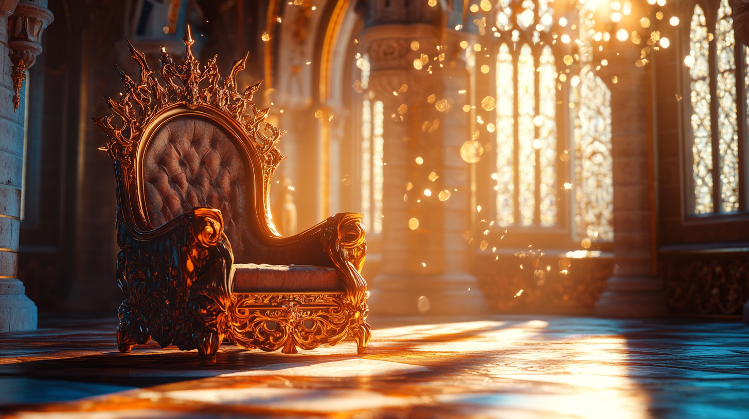 The King's Luxury Throne in Cinematic Lighting