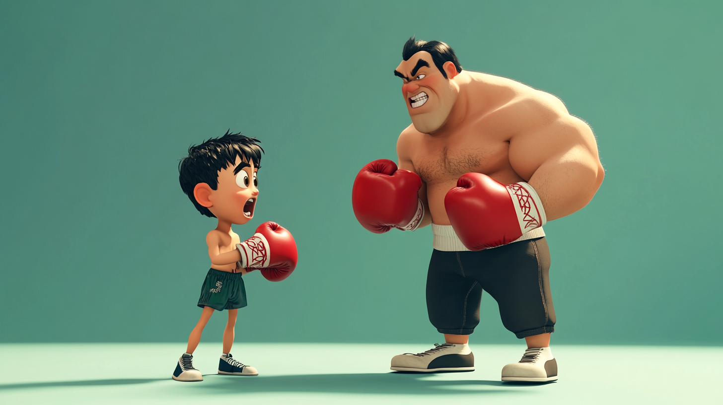 The Little Boxer vs. The Strong Boxer