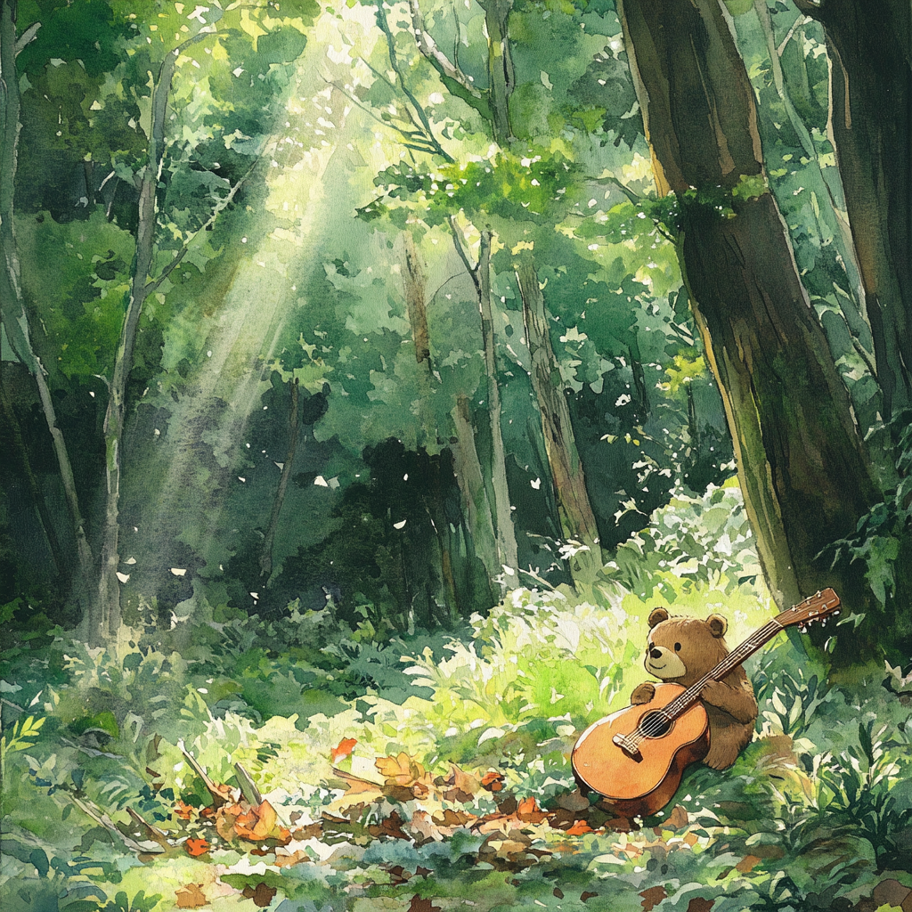 The Magical Guitar in the Enchanted Forest