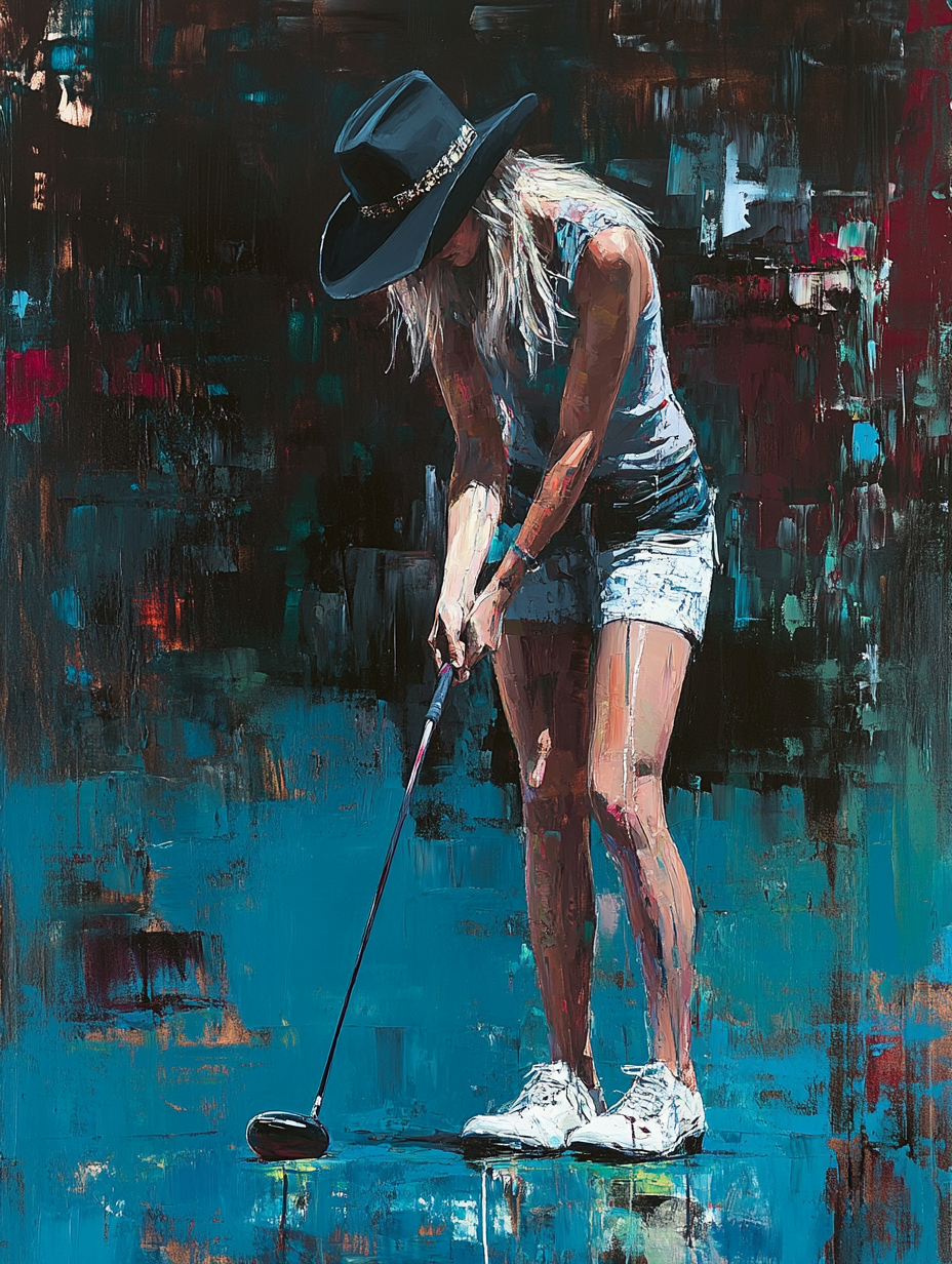 The Mature Golfer: Lady in Black Western Hat