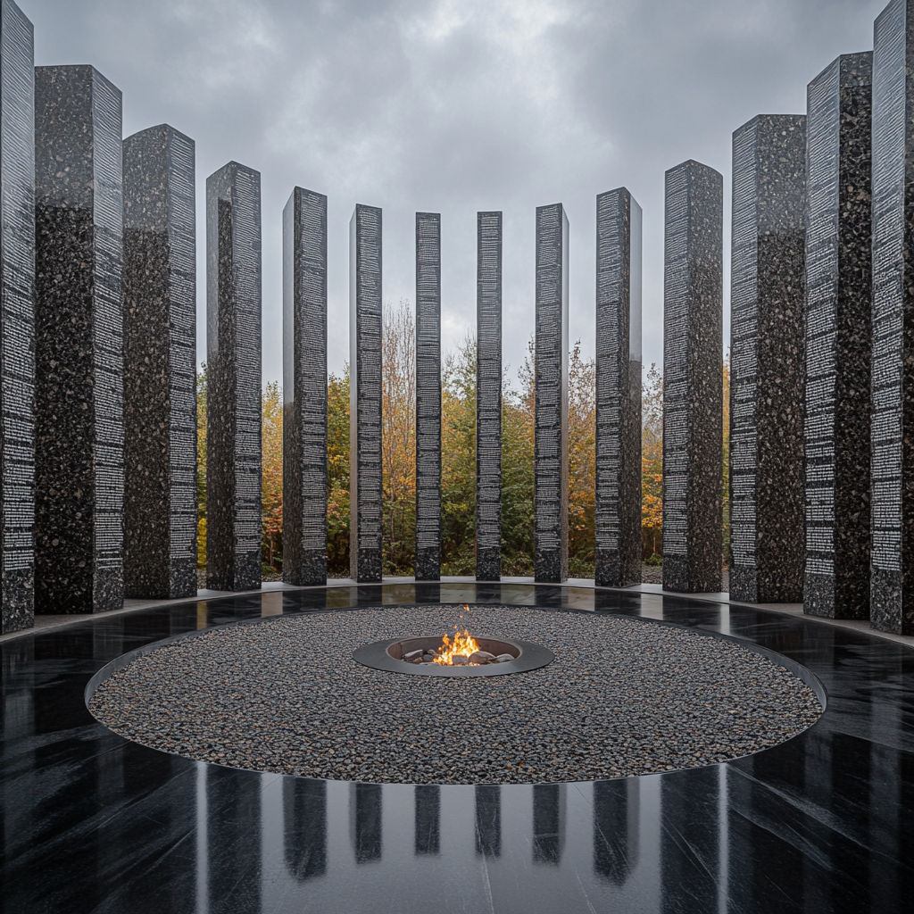 The Memorial of Fallen Soldiers with Eternal Flame