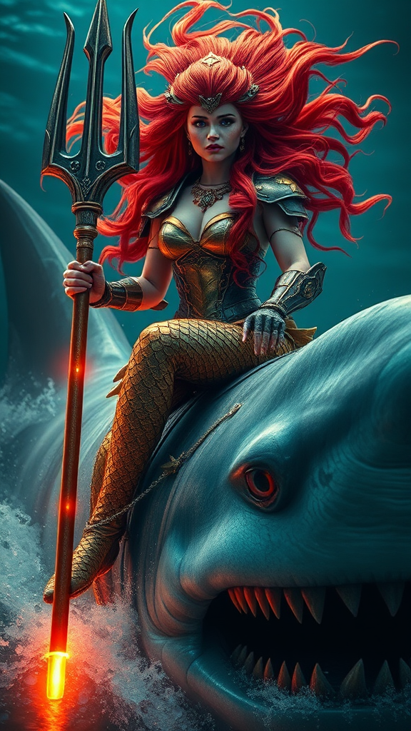 The Mermaid Warrior: Trident of Indescribable Powertitle