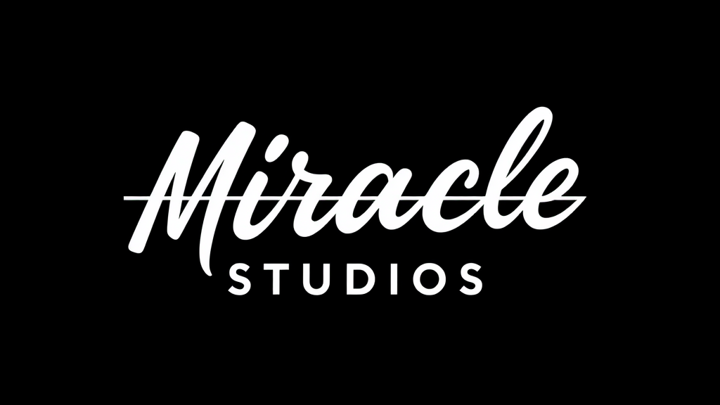 The Miracle Studios Diagonal Cut Typographic Logo