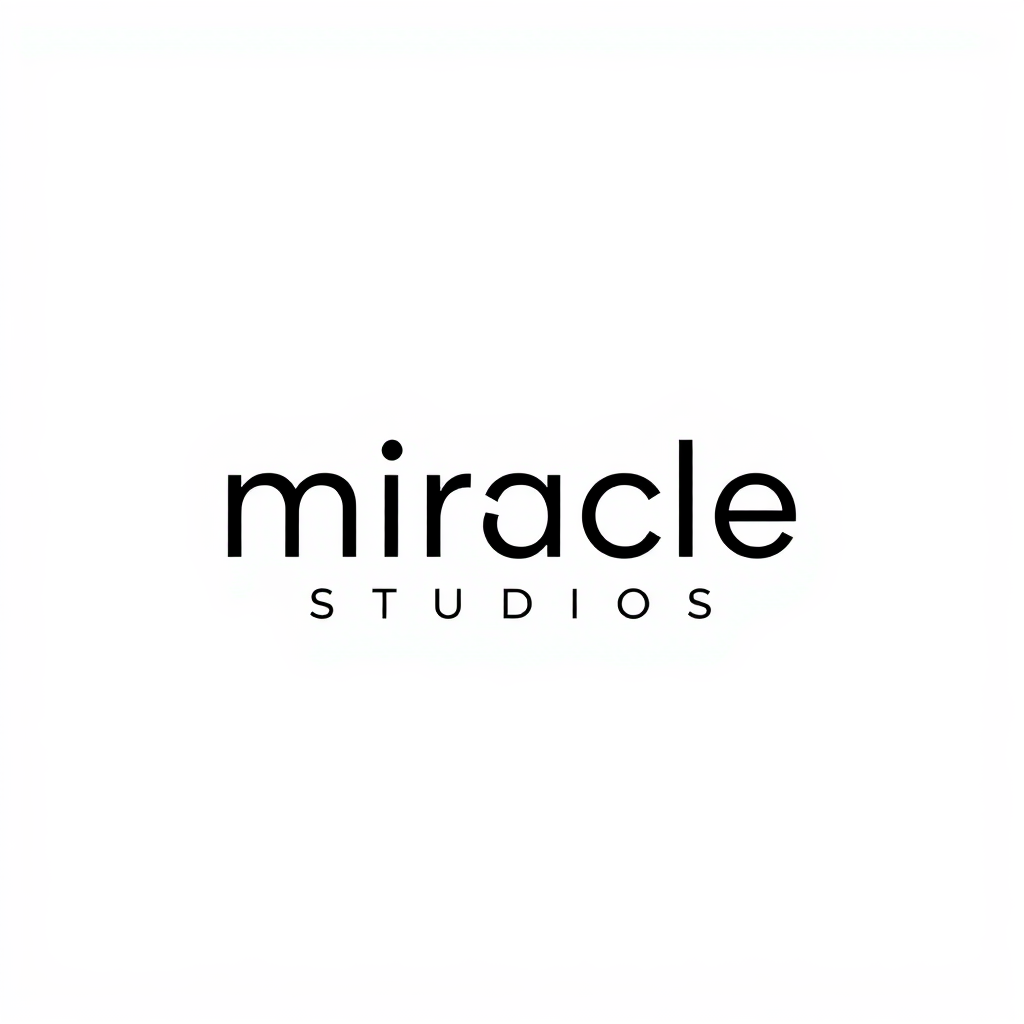 The Miracle Studios Logo in Black and White