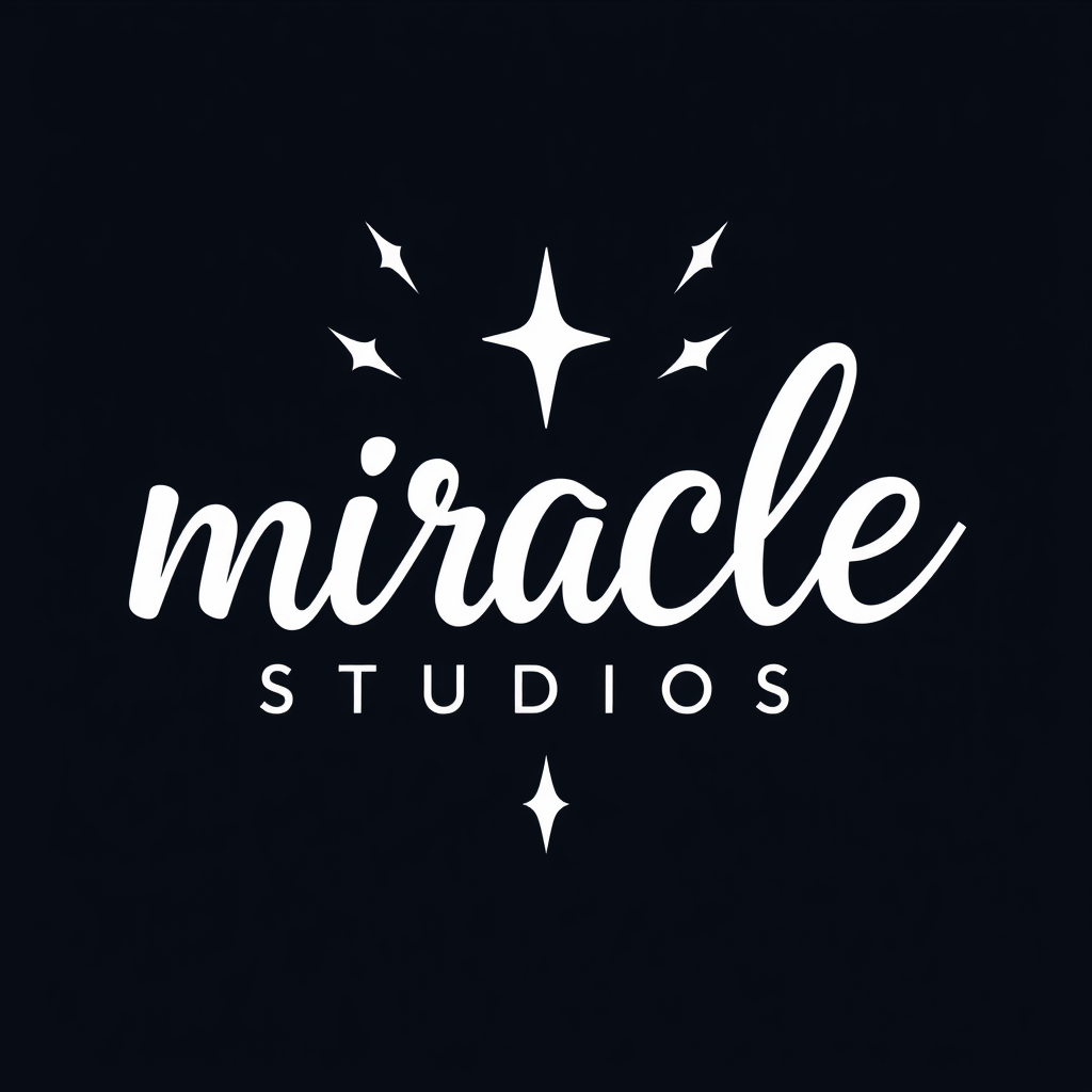 The Miracle Studios Logo in Cursive Font