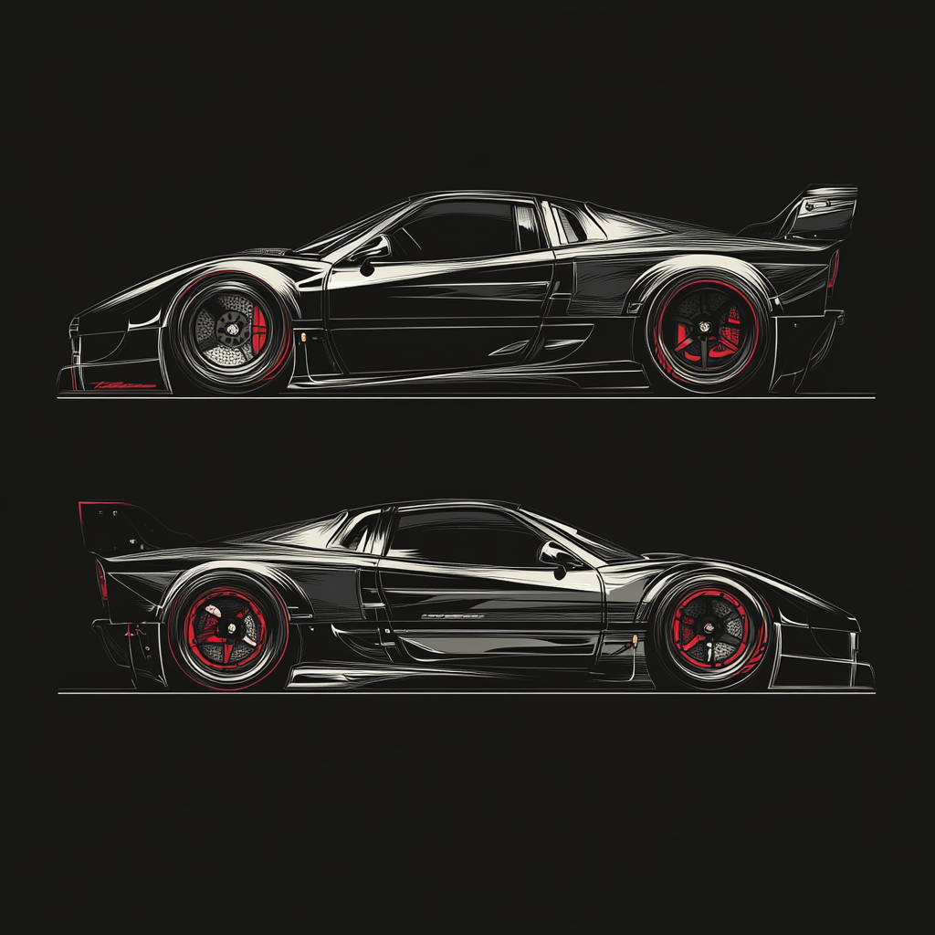 The Modified Sports Car: A Vector Illustration