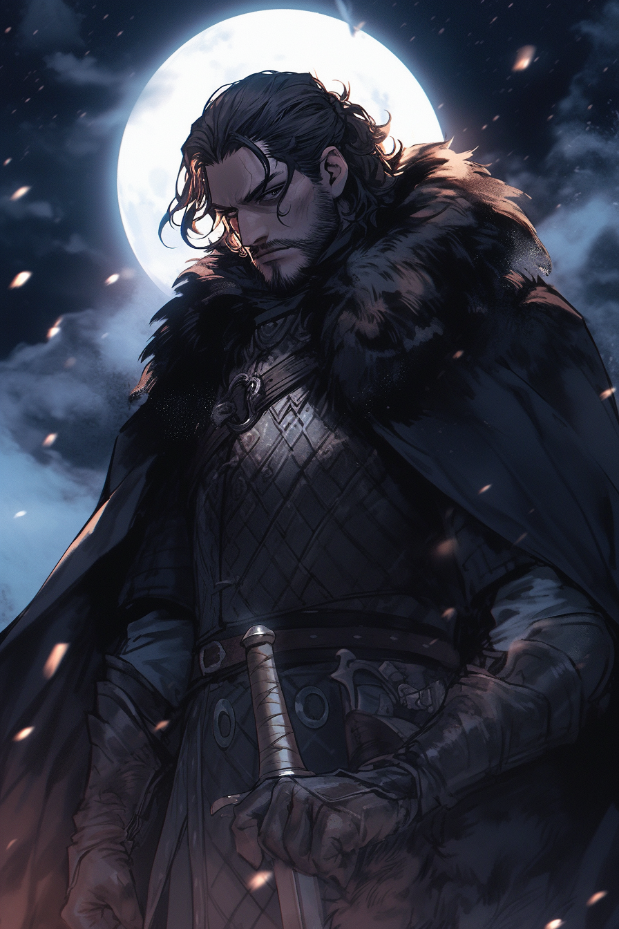 The Moonlit Northern King on Battlefield