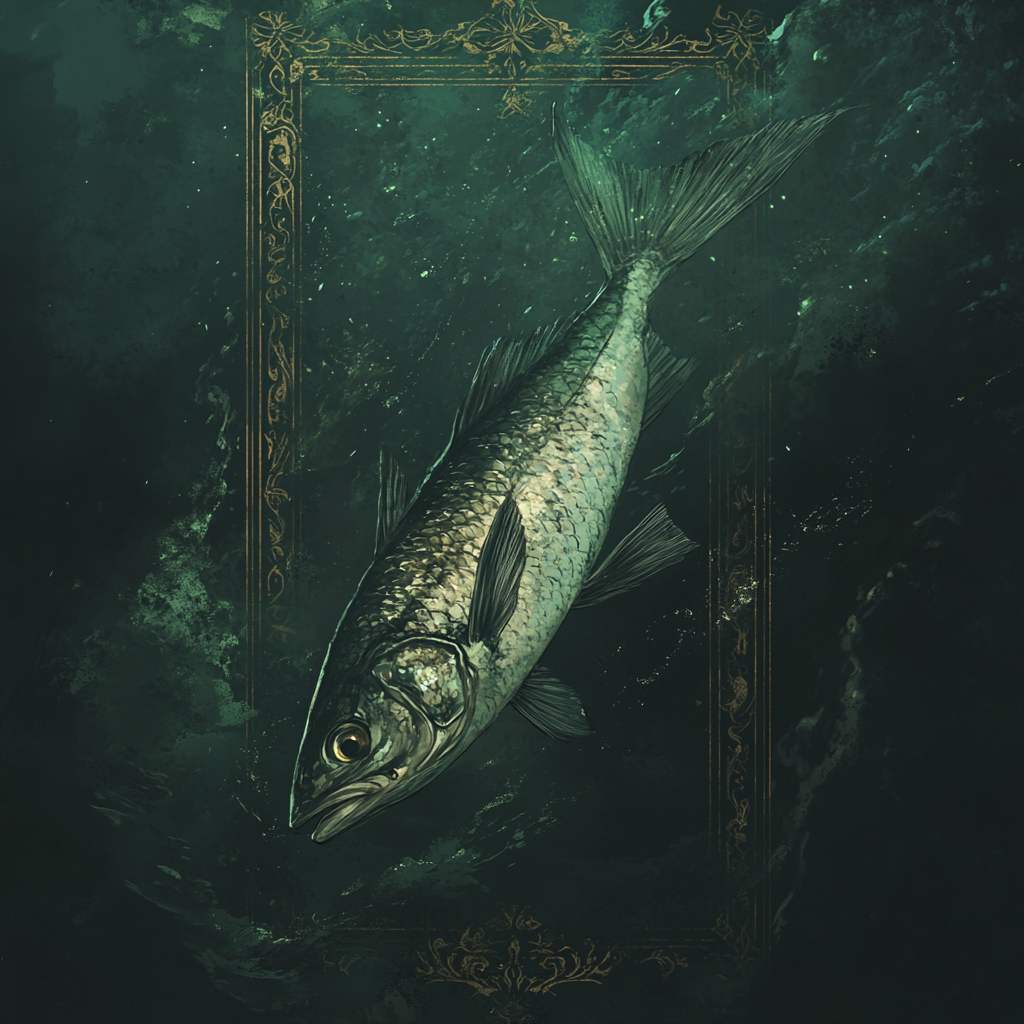 The Mysterious Sardine Tarot Card Design