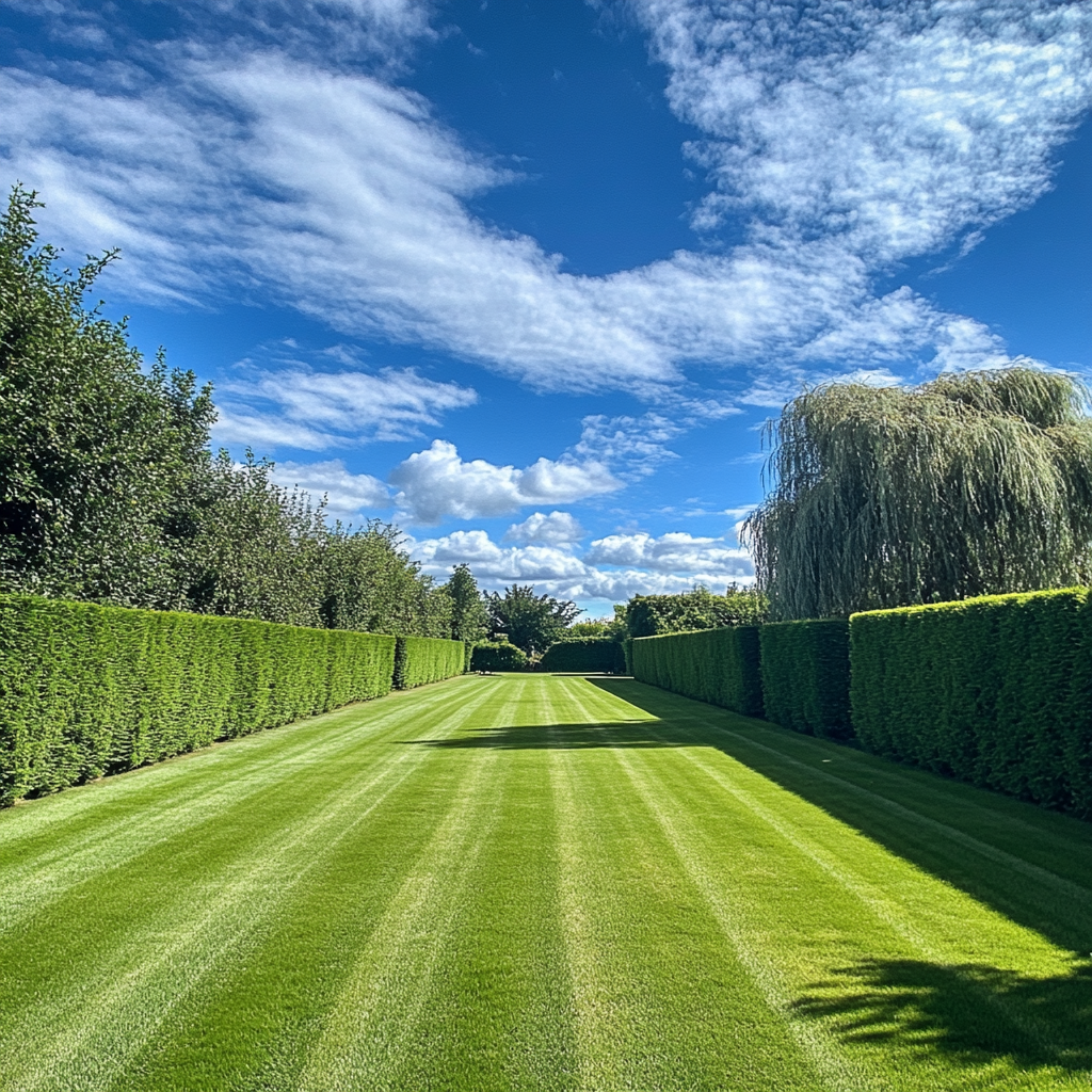 The Picture Perfect Garden with Lovely Clouds