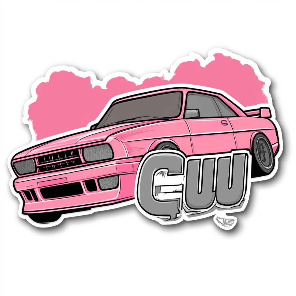 The Pink '脏宝宝Club' Sticker Design