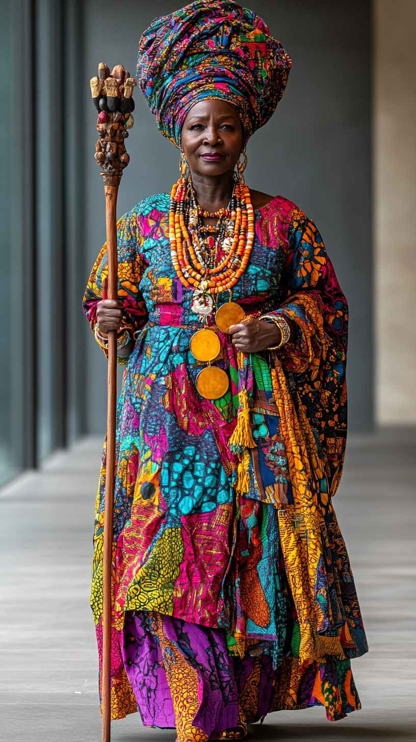 The Powerful Ghanaian Queen in Traditional Attire