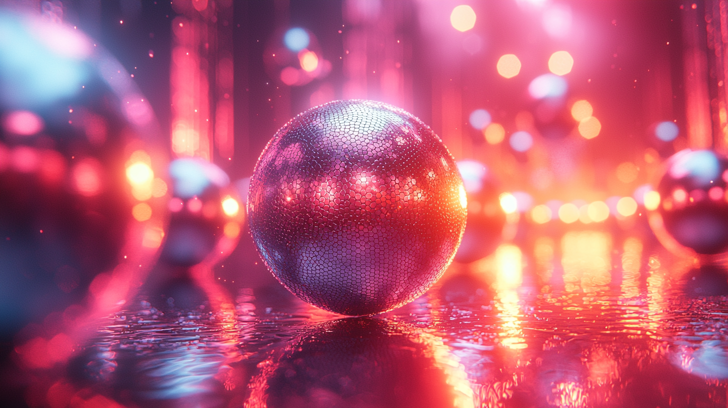 The Psychedelic Disco Metal Balls in Synthwave Universe