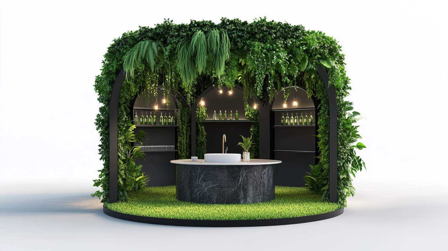 The Rainforest-Inspired Island Pop-up Booth Structure