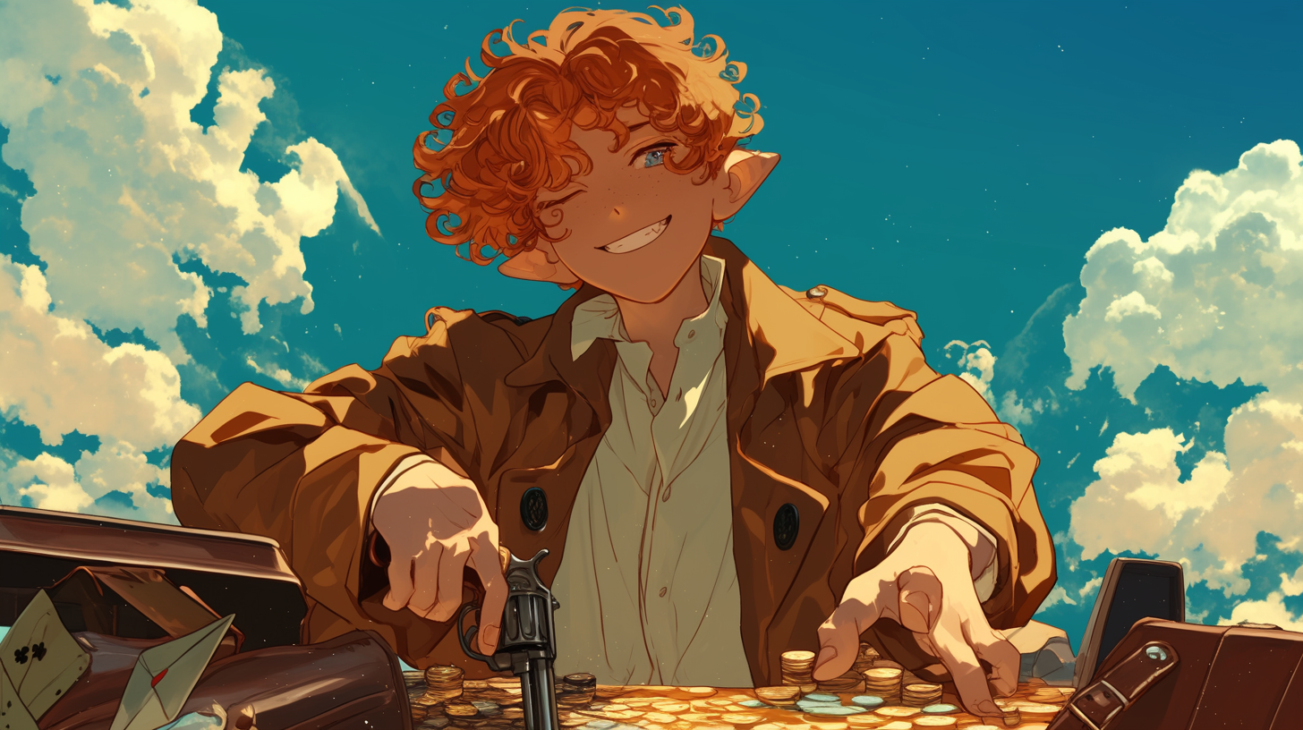 The Red-Haired Halfling at the Poker Table