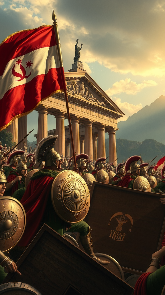 The Rome-Iran War Depiction