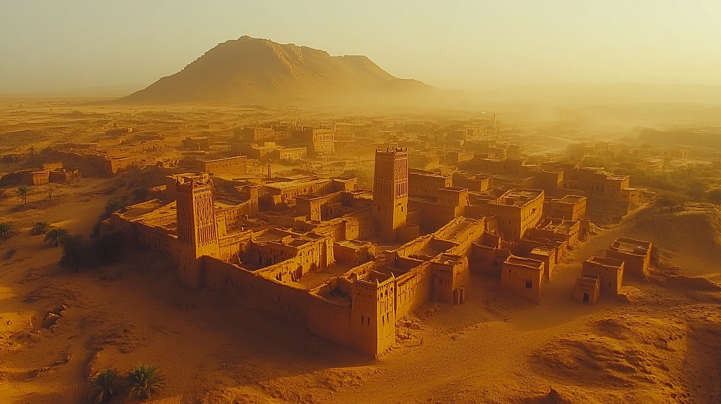 The Rugged Niger Landscapes with Sahara Dunes