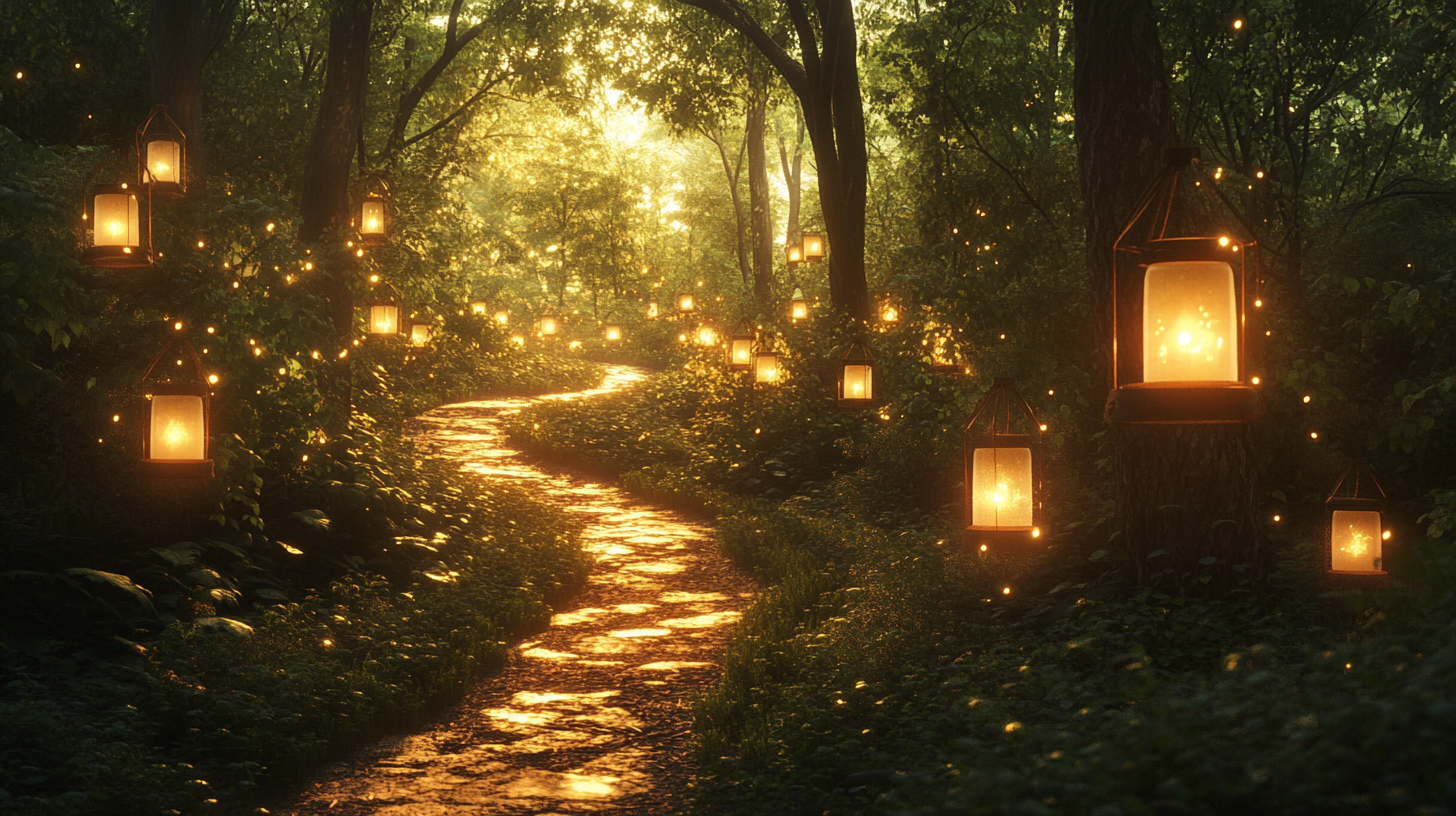 The SMART Path through Forest Lanterns and Sunlight