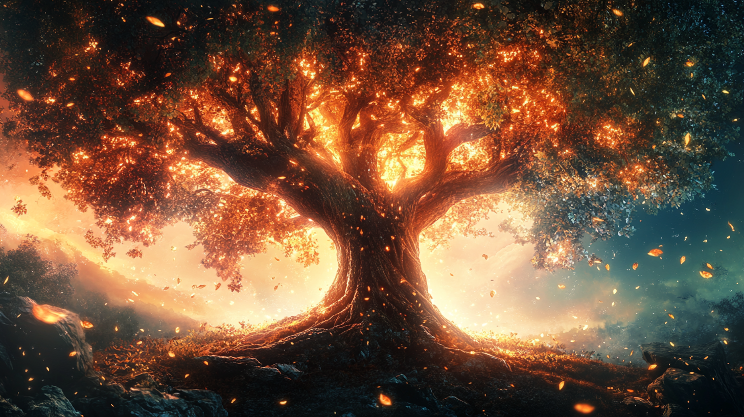 The Sacred Tree of Life: A Vibrant Illustration