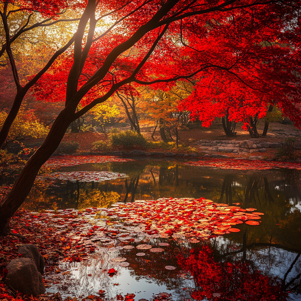 The Secret Garden at Changdeokgung Palace in Autumn.