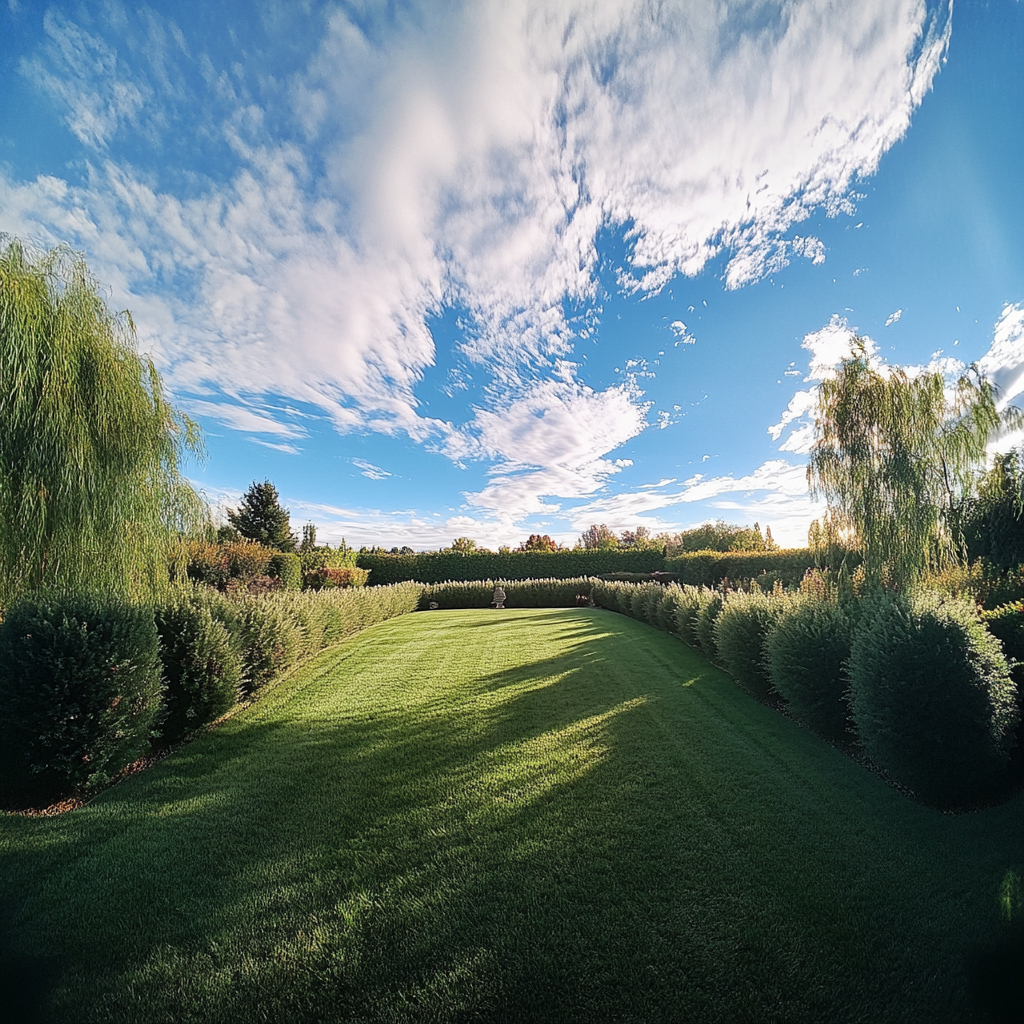 The Serene Lawn with Perfect Hedge Boundaries