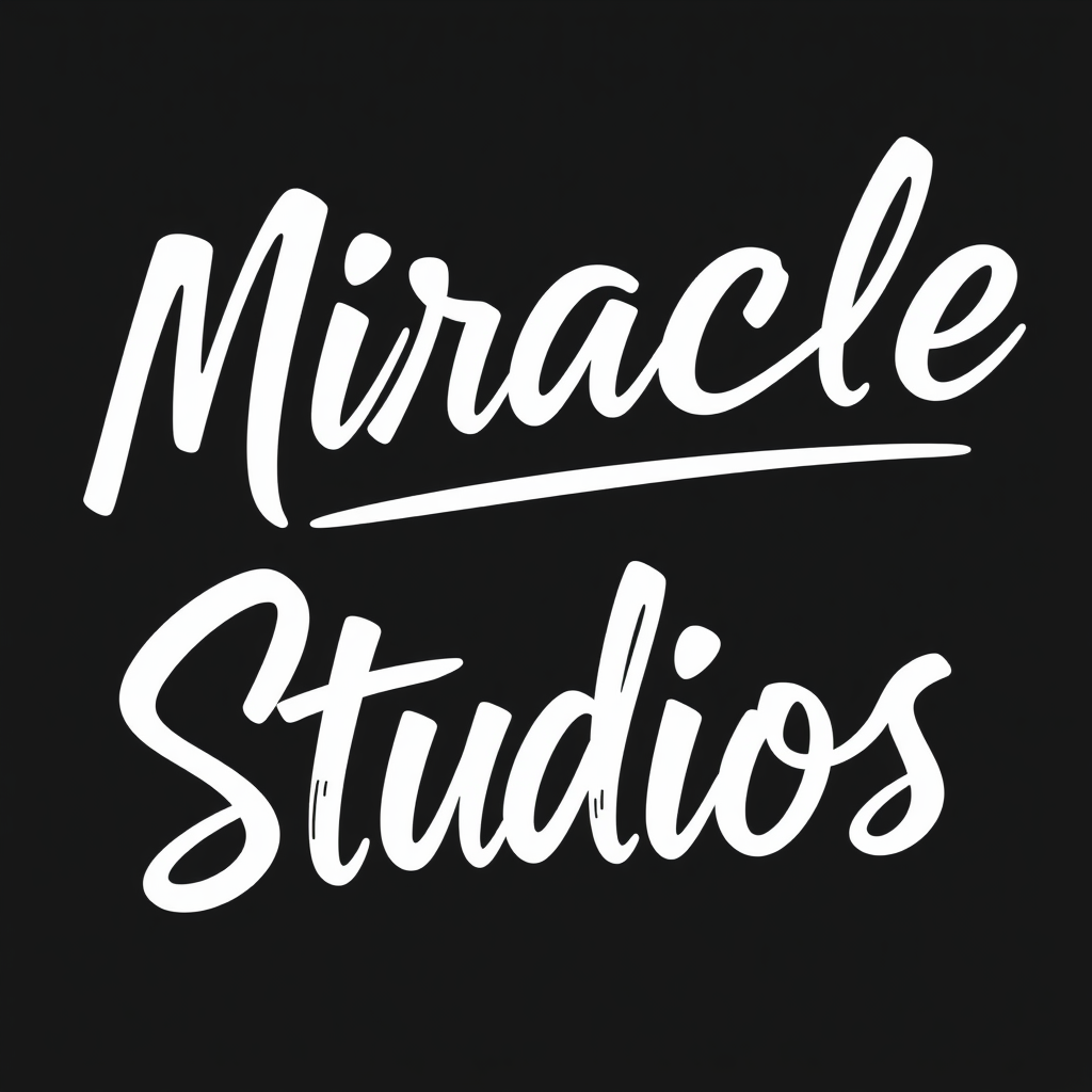 The Slanted 'Miracle Studios' Typographic Logo