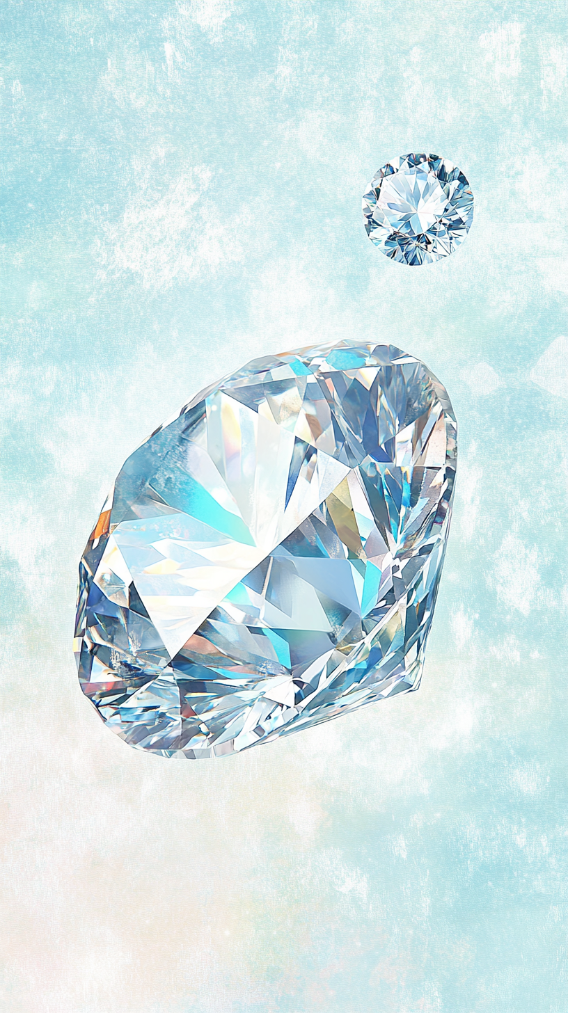 The Sparkling Diamond - A Luxurious Digital Art