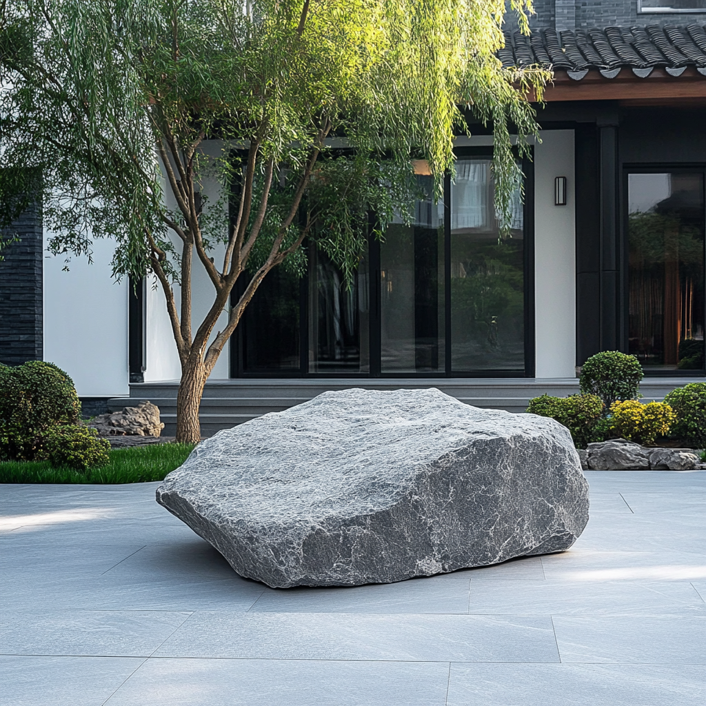 The Stable, Reliable Rock in Chinese Yard