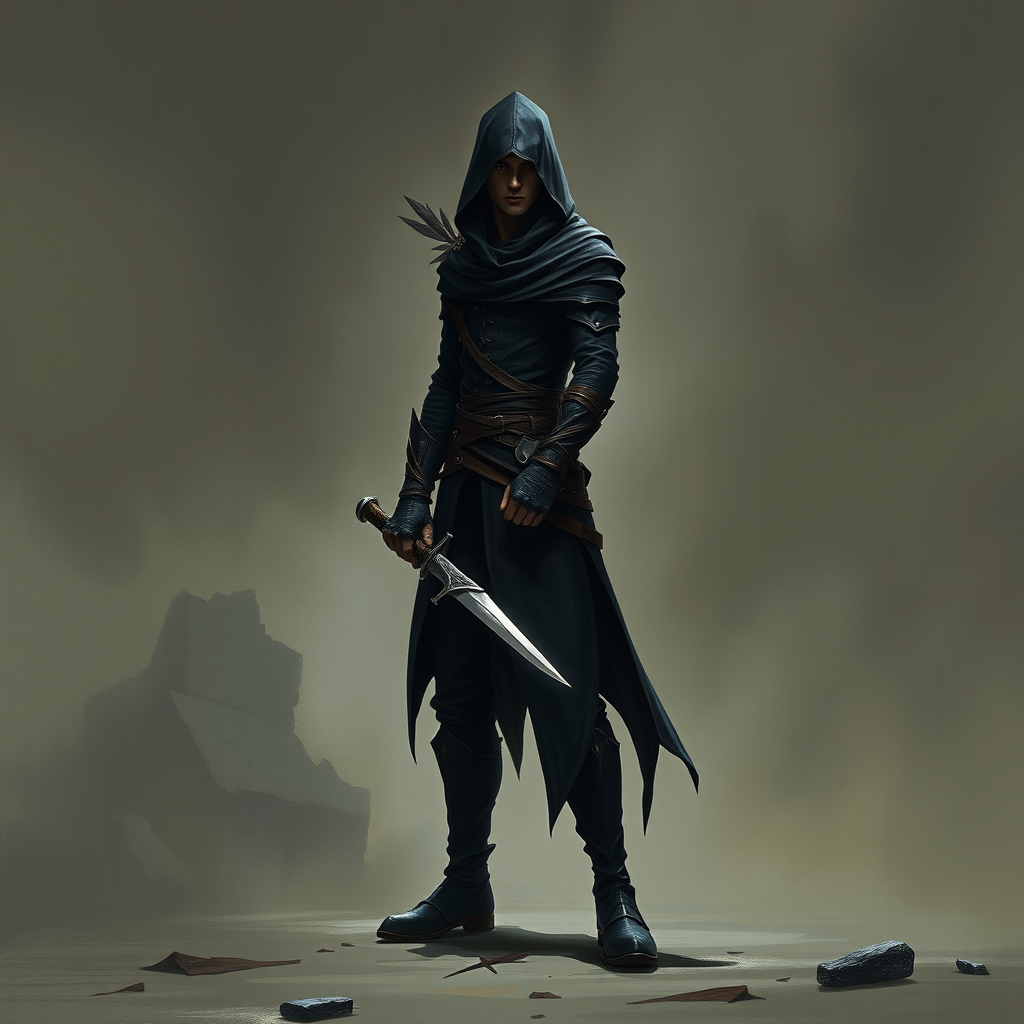 The Stealthy Elf Rogue Approaching in Black